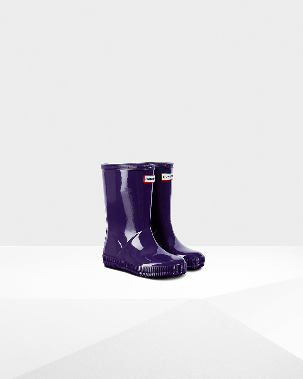 Kids Hunter Rain Boots Blue Purple - Original First Classic Gloss - 9076184-CD